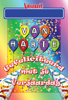 Vanuit.... Van harte gefeliciteerd