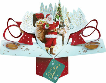 XPOP UP - Santa with Sleigh and Reindeer