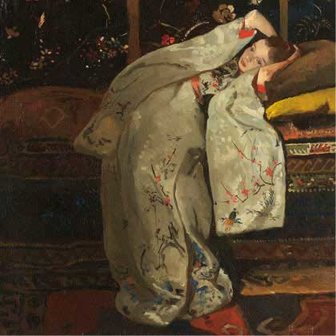 George Hendrik Breitner / Meisje in witte kimono - Zonder tekst