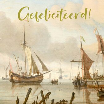 Abraham Storck / Aanlegplaats met boten - Gefeliciteerd