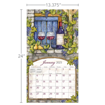 LANG Calendar 2025 Wine Country 