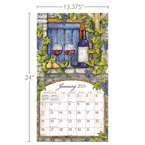 LANG Calendar 2025 Wine Country 