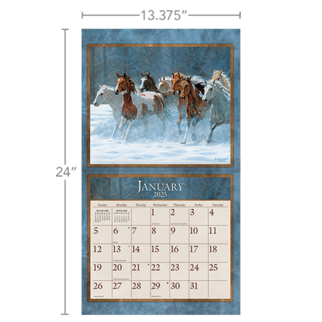 LANG Calendar 2025 Horses in the Mist 