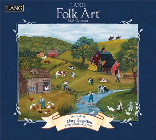 LANG Calendar 2025 Folk Art 