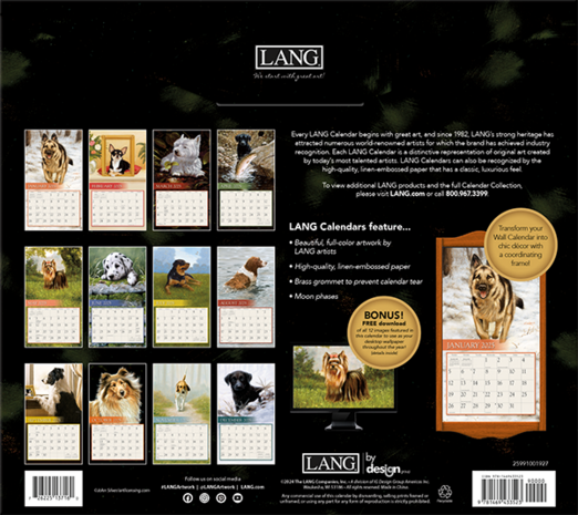 LANG Calendar 2025 Love of Dogs 