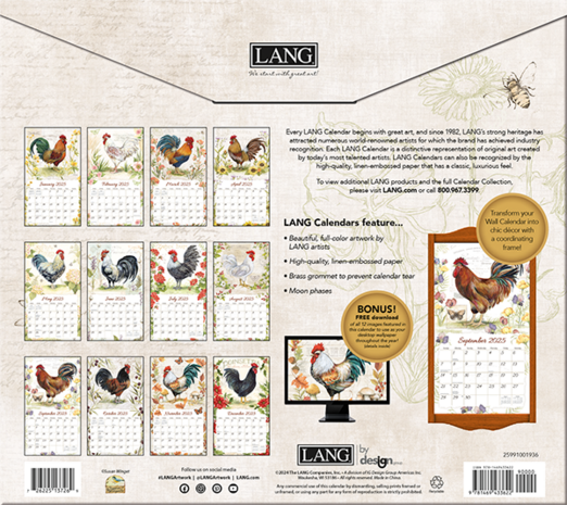 LANG Calendar 2025 Proud Rooster 