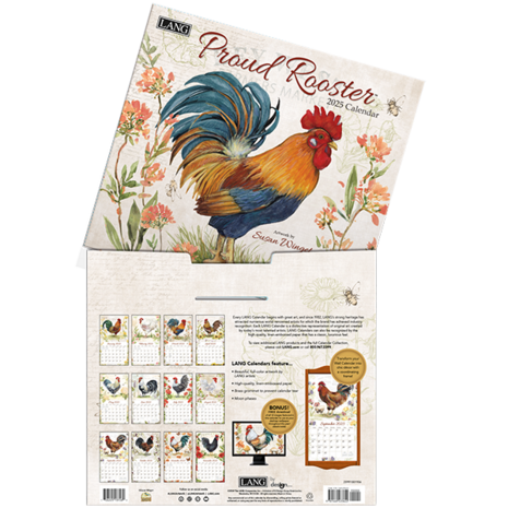 LANG Calendar 2025 Proud Rooster 